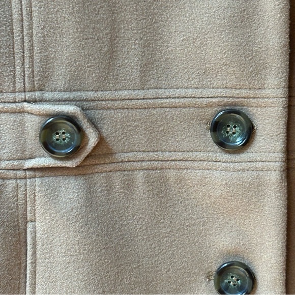 JM Collection Tan Winter Pea Coat PXL - Picture 3 of 9